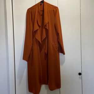 Burnt orange cardigan size XL ONLY WORN ONCE for thanksgiving never worn again